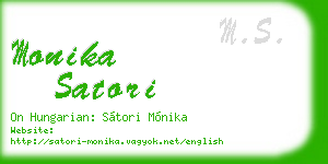 monika satori business card