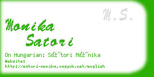 monika satori business card